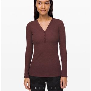 Lululemon Close Call Henley Long Sleeve